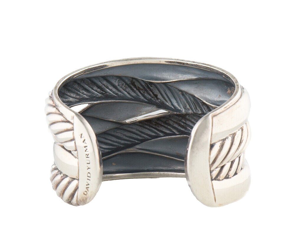 David Yurman Cable Classic Wide Crossover Cuff Bracelet in Sterling ...