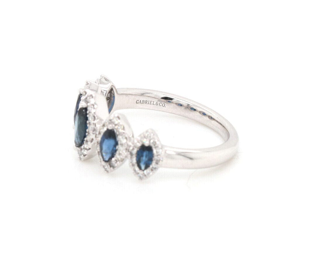 Gabriel & Co. Square Sapphire Ring 001-842-00821 | Saxons Fine Jewelers |  Bend, OR